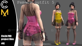 性感透明网纱裙子衣服丝袜高跟鞋 Female outfit 5