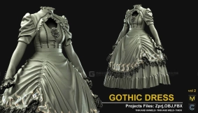 哥特式晚礼服连衣裙