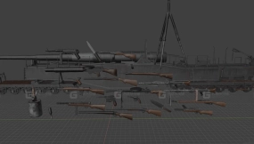 1941年游击队武器-28 - Weapons Partisans 1941 3D model-28
