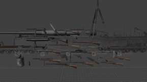 1941年游击队武器-28 - Weapons Partisans 1941 3D model-28