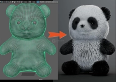 【MAYA 毛发制作】如何利用xgen制作熊猫毛发？？一节课教会你影视效果的制作！！！