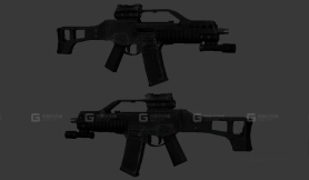 带瞄准镜的步枪-Scoped Rifle 3D model