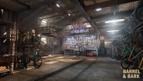 【UE】老式自行车修理店铺工作台设备工具  Bicycle Repair Shop