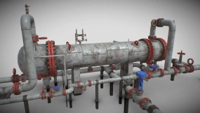 工业换热器PBR游戏就绪版 Industrial Heat Exchanger PBR Game Ready