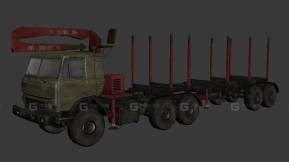 卡玛斯塔塔克起重机 - Kamaz tartak dzwig 3D model-3