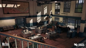 【UE】西部复古警局建筑场景  Retro Police Station Environment