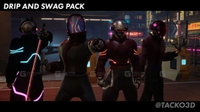 【UE】滴墨与炫酷包赛博朋克系列 - 服装包  Drip and Swag Pack Cyberpunk Collection - Clothes Pack