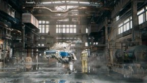 Blender科幻回到未来工厂废旧汽车厂房机械设备场景环境3D模型 Blender Sci-Fi Back to the Future Factory Abandoned Car Workshop Machinery Equipment Scene Environment 3D Model