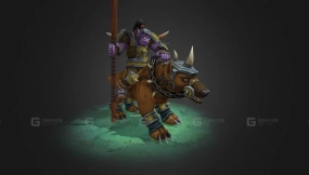动画兽人鬣狗角色 - Orc hyena animated character