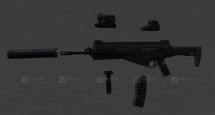 模块化突击步枪-AR160 3D model