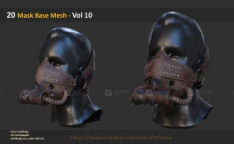 20个面具面罩模型 20 Mask Base Mesh - Vol 10