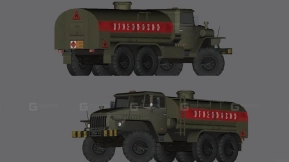 乌拉尔加油车 - УРАЛ Заправщик 3D model-180
