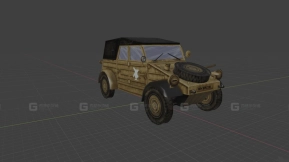 桶车 - Kubelwagen 3D model-5