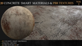 20组混凝土智能材质 20 CONCRETE SMART MATERIALS & PBR TEXTURES