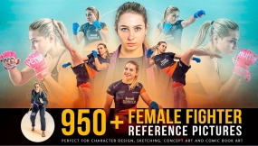 950张女战士参考图片 950+ Female Fighter Reference Pictures