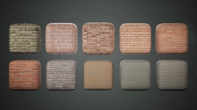 【UE】砖墙01 - 扫描式摄影测量材质  Brick Walls 01 - Scanned Photogrammetry Materials