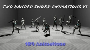 【UE5.5】双手剑动画V1  Two Handed Sword Animations V1
