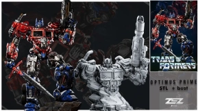 《变形金刚》擎天柱雕塑与半身像3D打印模型  ZEZ Studios – Optimus Sculpture and Bust