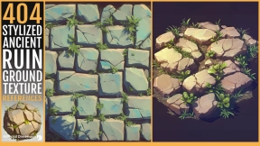 404 风格化古遗迹地面纹理 - 404 Stylized Ancient Ruin Ground Texture