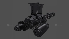 直升机用米尼岗机枪-Minigun For Heli 3D model-41