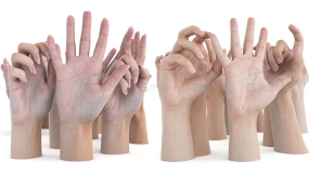 3DScan高质量男性女性手部扫描贴图模型 3D Scan Store Ultimate Female and Male Hands Pack