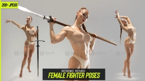 女性战士姿势 Female Fighter Poses