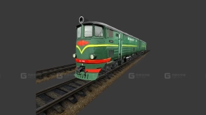 ТЭ3型内燃机车 - Тепловоз ТЭ3 3D model-13