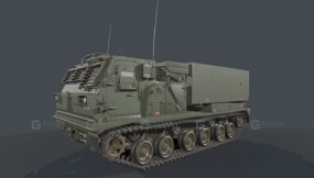 M270多管火箭炮3D模型 M270 MLRS 3D model