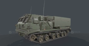 M270多管火箭炮3D模型 M270 MLRS 3D model