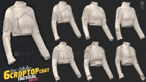 6件女士赛博短款战术外套衣服夹克vol.22