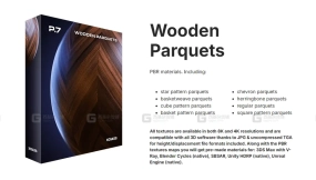 CGAxis木质拼贴地板贴图  CGAxis Physical 7 Wooden Parquets