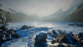 【UE】冬季冰雪环境  Icy Snow Environment - Asset Pack