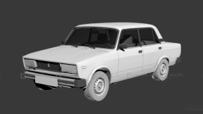 伏尔加-2105 - ВАЗ-2105 3D model-45