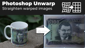 PS扭曲图片矫正插件 Unwarp V1.0.2 for Photoshop