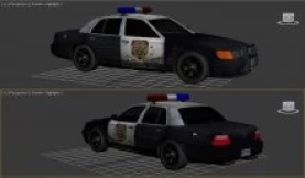 警车 - Car police 3D model-23