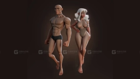 风格化情侣角色 - Stylized Couple Character
