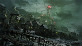 【Kitbash3D】恐怖英格兰风格迷雾小镇建筑  Lovecraft