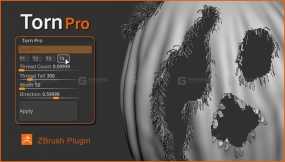 ZBrush布料切割划破插件 Torn Pro - ZBrush Plugin