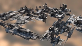 科幻废墟拼装包53个独特部件 - scifi ruins kitbash 53 unique parts