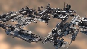 科幻废墟拼装包53个独特部件 - scifi ruins kitbash 53 unique parts
