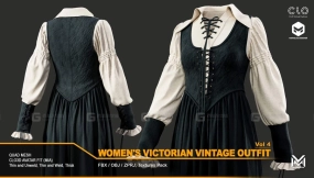 复古维多利亚礼服长裙裙子 Women's Victorian Vintage Outfit - VOL4