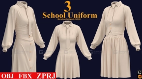 3+校服制服裙子马甲套装 school uniform