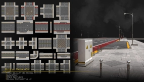 【UE】道路套装01 低多边形 游戏就绪  Road Pack Set 01 LowPoly GameReady