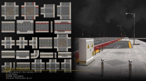【UE】道路套装01 低多边形 游戏就绪  Road Pack Set 01 LowPoly GameReady