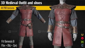 中世纪角色服饰与皮甲靴子