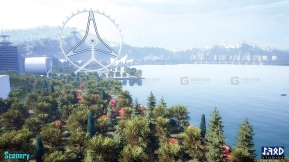 【UE】未来城市 - A Futuristic City - LAKE TOWN