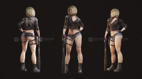 【UE】机车女孩3D模型  Lady Biker