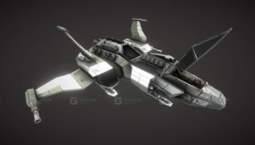 复古风格星际飞船拦截者MK3 Retro style Spaceship - Interceptor MK3