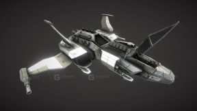 复古风格星际飞船拦截者MK3 Retro style Spaceship - Interceptor MK3