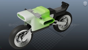 Maya零基础新手入门-迷你摩托模型制作 详细讲解maya建模操作、大型搭建、布尔运算 复杂结构一体化制作，卡边卡线及倒角技巧
